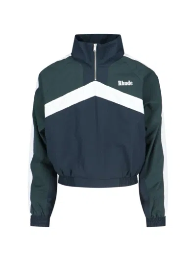 RHUDE MOTORSPORT TRACK TECHNICAL JACKET IN GREEN
