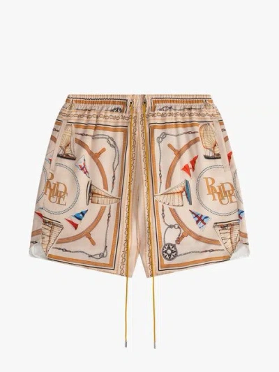 Rhude Multicolor Silk Shorts For Men