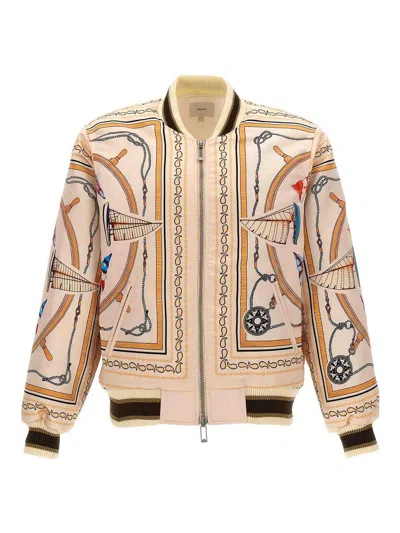 Rhude Multicolor Nautica Bomber Jacket In Neutral