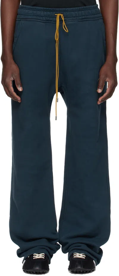 Rhude Navy Classic Sweatpants In Blue