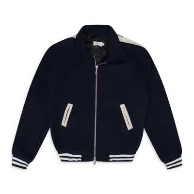 Rhude Signature Panelled Bomber Jacket In Blue