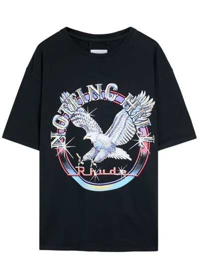 Rhude Notting Hill Cotton T-shirt In Black