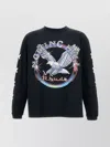 Rhude Notting Hill Eagle Vintage Black Long Sleeve T-shirt In Black