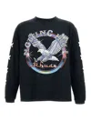 Rhude Notting Hill Eagle Vintage Black Long Sleeve T-shirt In Black