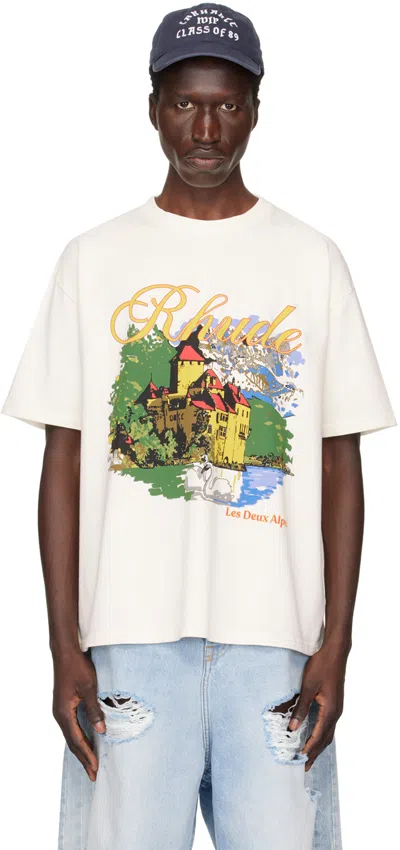 RHUDE OFF-WHITE 'CHATEAU ALPES' T-SHIRT