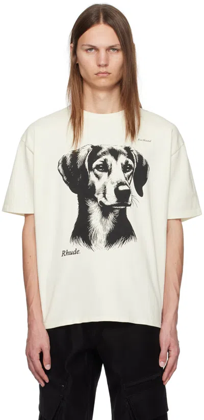 RHUDE OFF-WHITE 'FOX HOUND' T-SHIRT