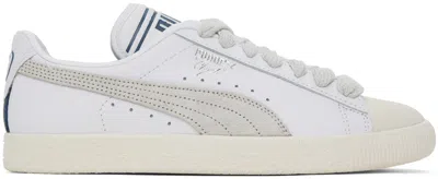 Rhude Off-white Puma Edition Clyde Q-3 Sneakers In Pristine-sedate Gray