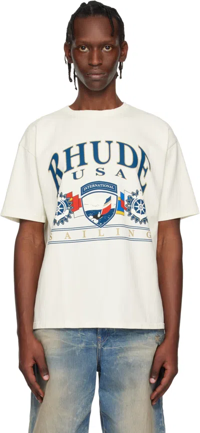 Rhude Graphic Print Crew Neck Short Sleeve T-shirt In Multi