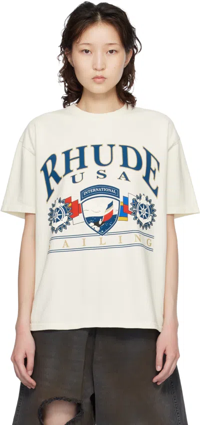 Rhude Off-white Usa Sailing Icon T-shirt