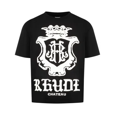 Pre-owned Rhude Oversized Chateau Crest Tee 'black/white' | Men's Size S