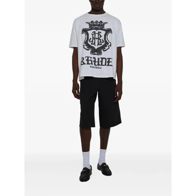 Rhude Oversized Crest T-shirt In White
