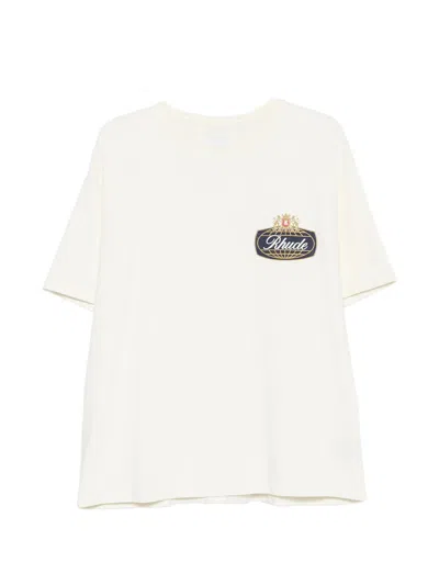 Rhude Oversized Crew Neck T-shirt - Size M In White