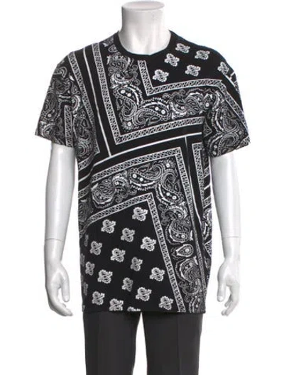 Pre-owned Rhude Paisley Print Crew Neck T-shirt In Black