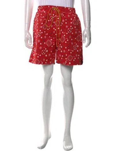 Pre-owned Rhude Paisley Print Shorts In Red
