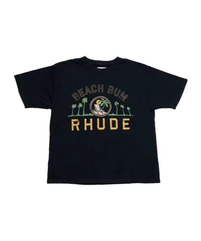 Rhude Palmera Cotton T-shirt In Black