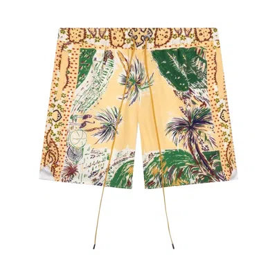 Pre-owned Rhude Palmina Silk Short 'multicolor' | Multi-color | Men's Size S