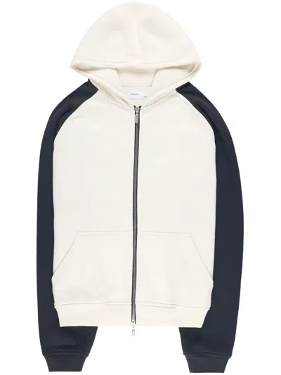 Rhude Panelled Zip-up Hoodie In Black