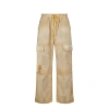 Rhude Cargo Pants With Splatter Details In Green