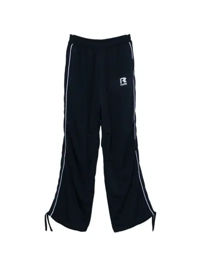 Rhude Parachute Mesh-piping Track Pants In Black