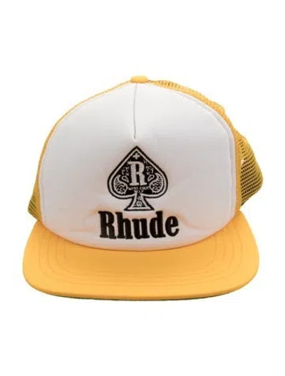 Pre-owned Rhude Pattern Print Trucker Hat In Yellow