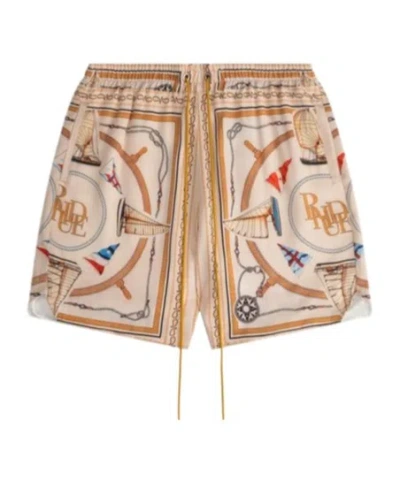 Rhude Pattern Shorts In Nude | ModeSens