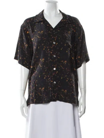 Pre-owned Rhude Patterned Short Sleeve Button-up Top W/ Tags In Multi