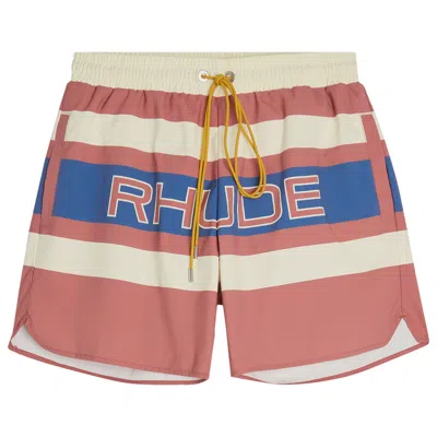 Pre-owned Rhude Pavil Racing Short 'orange/ivory' | Men's Size S