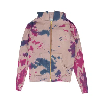 Pre-owned Rhude Peach Tie Dye Zip Up Hoodie 'grey' | Men's Size M