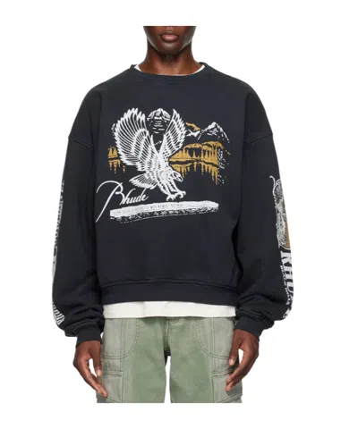 Rhude Pennant Flag Pullover In Black