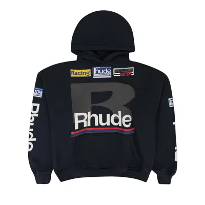 Pre-owned Rhude Petrol Patch Hoodie 'vintage Black' | Men's Size L
