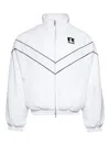 Rhude Piped Raglan Sleeve Track Jacket In White