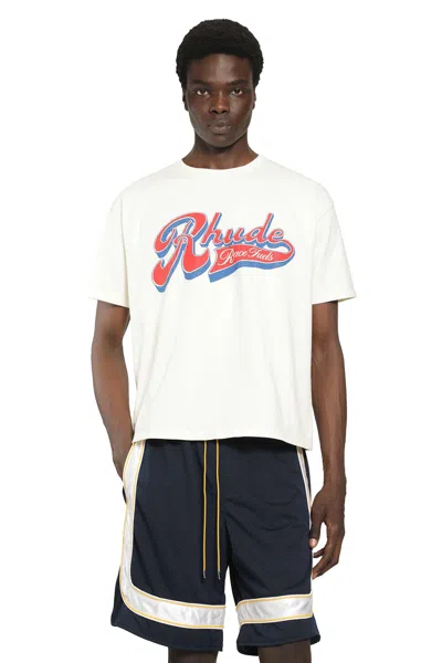 Rhude Pit Stop Tee In White