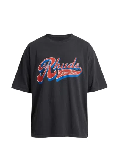 Rhude Pit Stop T-shirt In Black