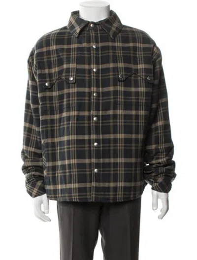 Pre-owned Rhude Plaid Print Jacket In Blue