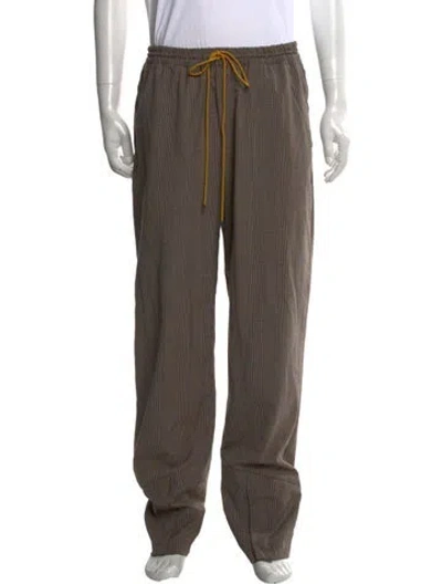 Pre-owned Rhude Plaid Print Pants In Brown