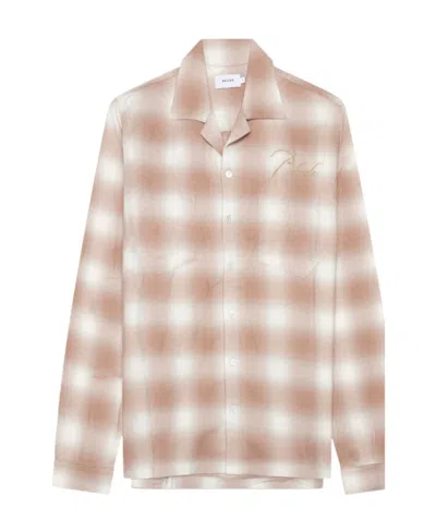 Rhude Plaid Shirt In Nude