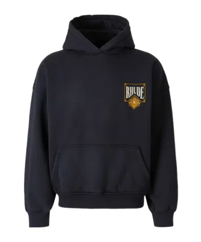Rhude Playing Card Hoodie In Blue