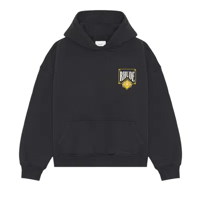 Pre-owned Rhude Playing Card Hoodie 'vintage Black/yellow' | Men's Size Xl
