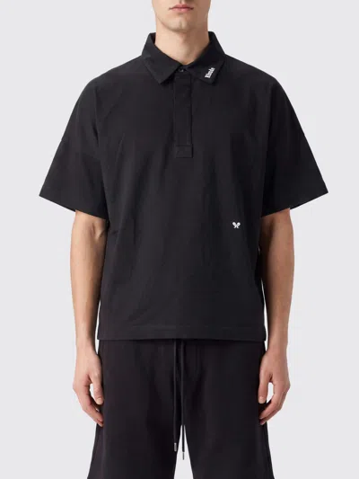 Rhude Logo-embroidered Polo Shirt In Black
