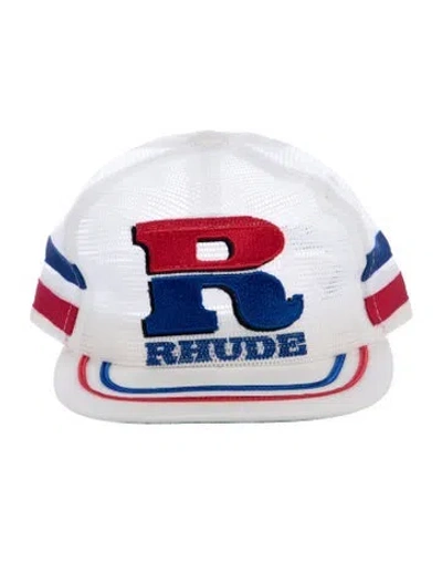 Pre-owned Rhude Polyester Baseball Cap  W/tags In White