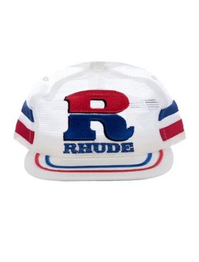 Pre-owned Rhude Polyester Baseball Cap  W/tags In White