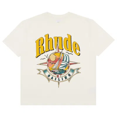 Pre-owned Rhude Port De  Tee 'vintage White'
