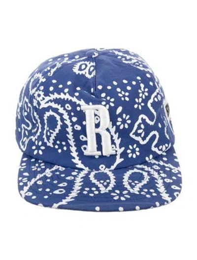 Pre-owned Rhude Printed Baseball Hat In Blue