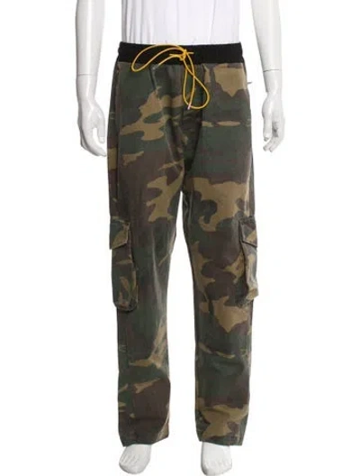 Pre-owned Rhude Printed Cargo Pants In Green