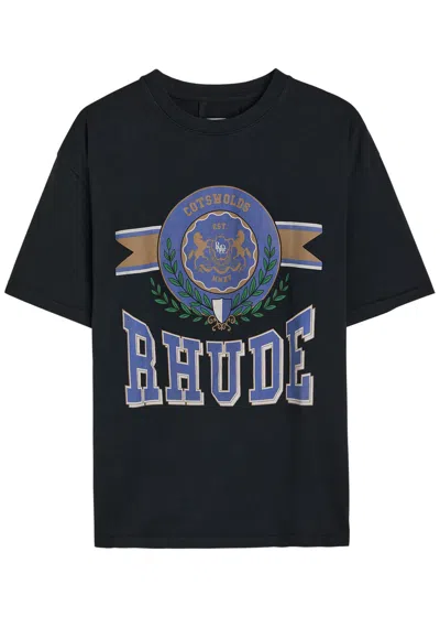 RHUDE RHUDE PRINTED COTTON T-SHIRT