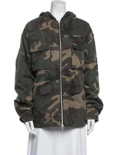 Pre-owned Rhude Printed Jacket In Green