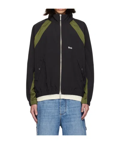 Rhude Printed Long-sleeved Casual Jacket In Black