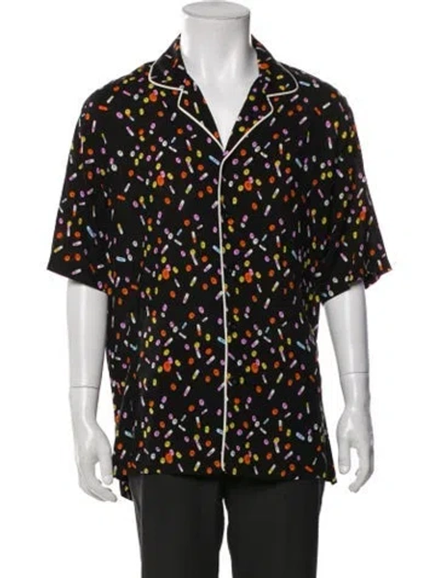 Pre-owned Rhude Printed Pajama Top In Black