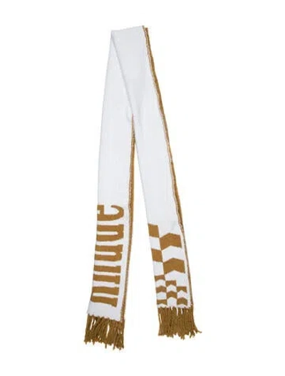 Pre-owned Rhude Printed Scarf In White