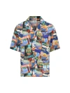 Rhude Graphic Print T-shirt With Patch Pocket In Blue